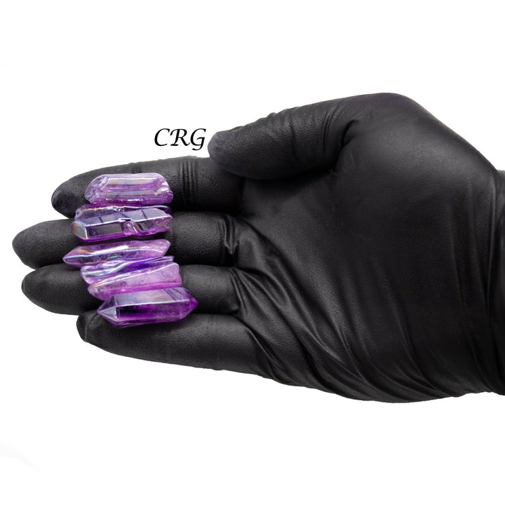 Purple Aura Quartz Points (1 Pound) Size 1 to 2 Inches Bulk Wholesale Lot Crystals