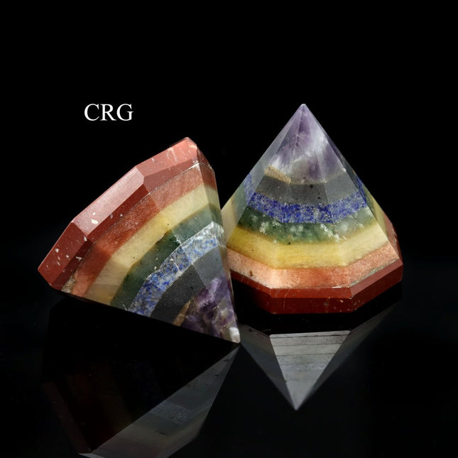 QTY 1 - 7 Stone Décor Diamond Point / 2" Avg - Crystal River Gems