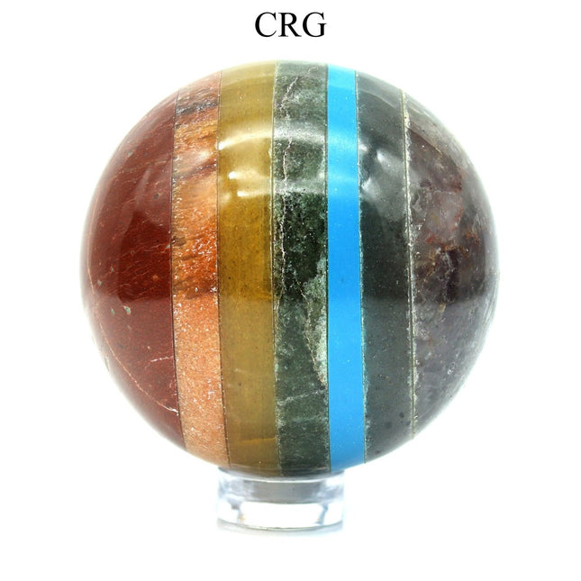 QTY 1 - 7 Stone Gemstone Sphere / 40-50mm AVG - Crystal River Gems
