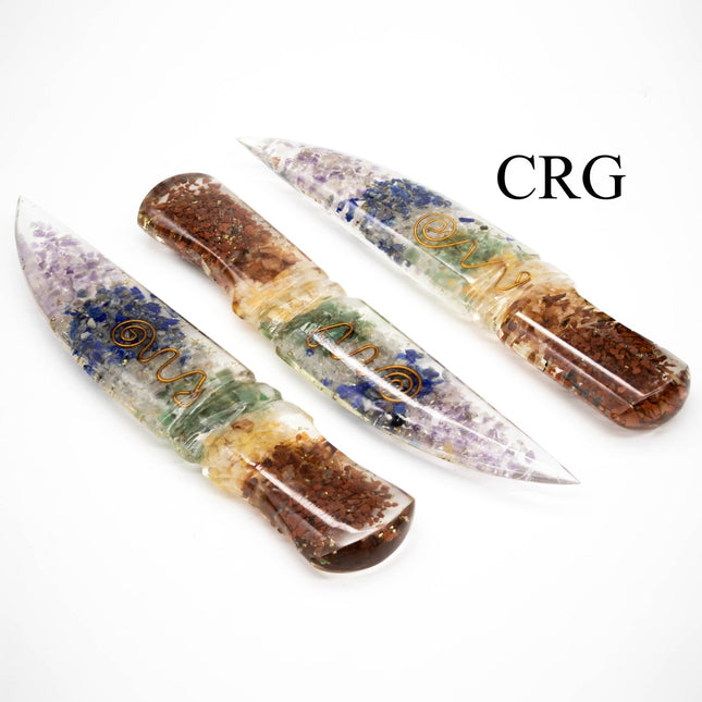QTY 1 - 7 Stone Orgonite Dagger / 6.5" Avg - Crystal River Gems
