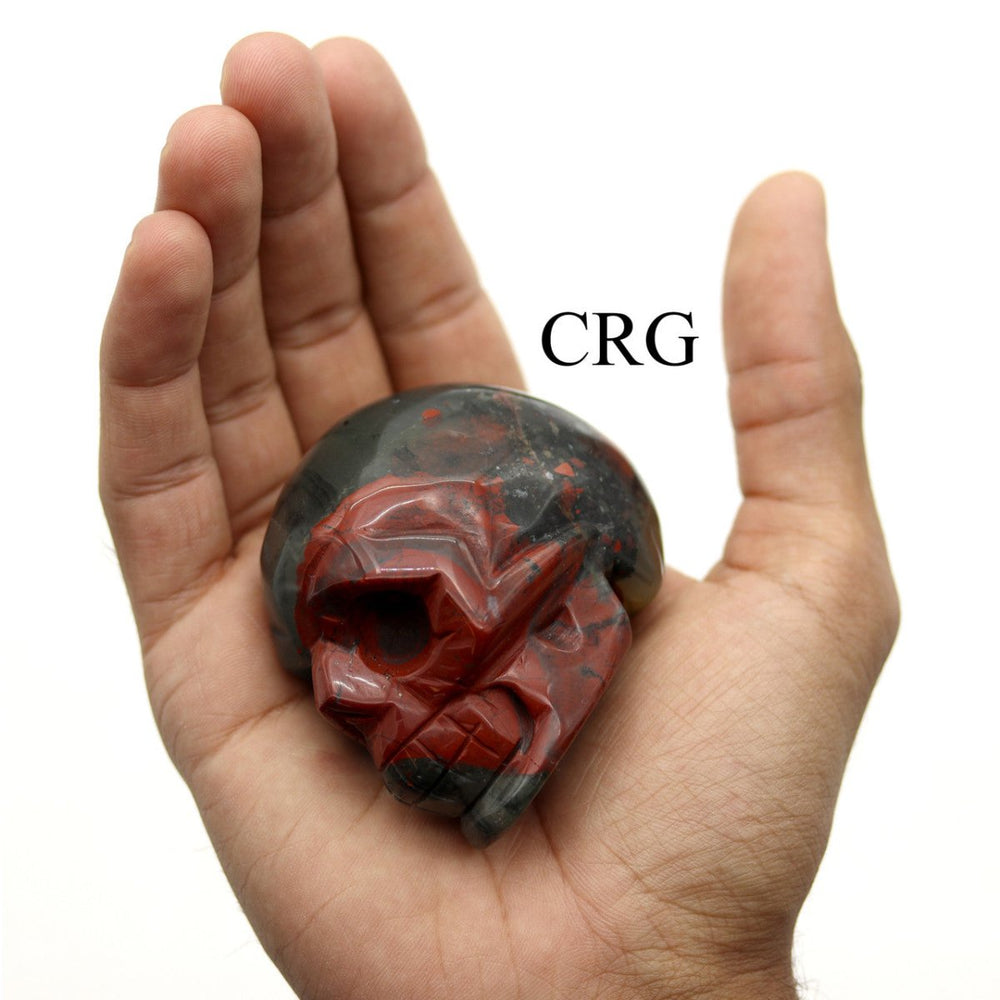 QTY 1 - African Bloodstone aka Setonite Gemstone Skull / 3"