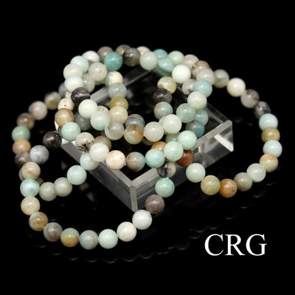 QTY 1 - Amazonite Stretch Bracelet / 8 mm Round Beads