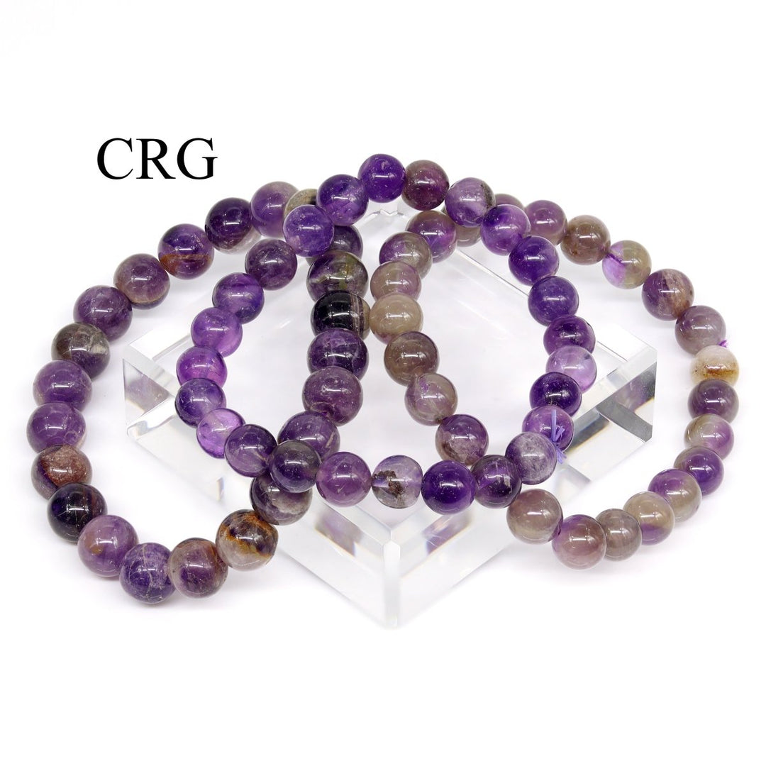 QTY 1 - Amethyst Tumbled Bead Stretch BraceletCrystal River Gems