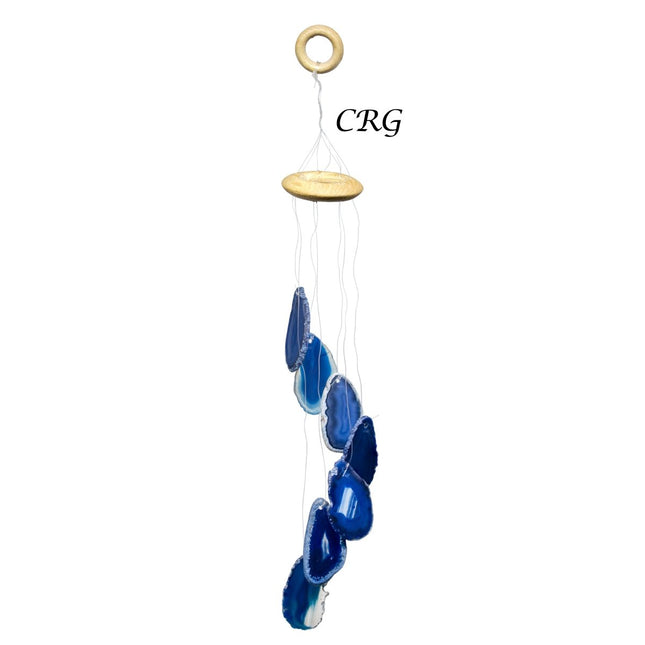 QTY 1 - Blue Agate Wind Chime / Small - Crystal River Gems