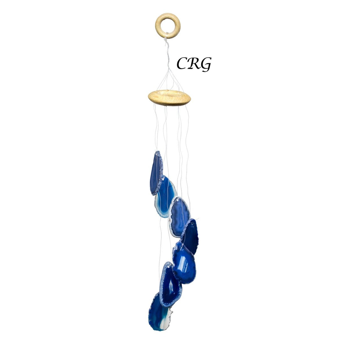 QTY 1 - Blue Agate Wind Chime / SmallCrystal River Gems