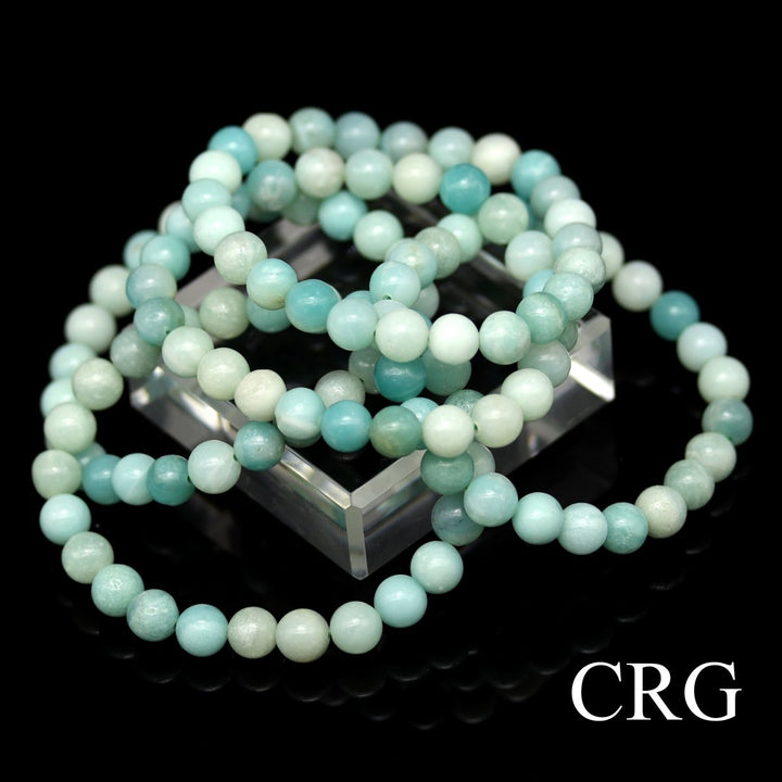 QTY 1 - Blue Amazonite Stretch Bracelet / 8mm AVGCrystal River Gems