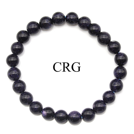 QTY 1 - Blue Goldstone Stretch Bracelet / 8mm AVG - Crystal River Gems