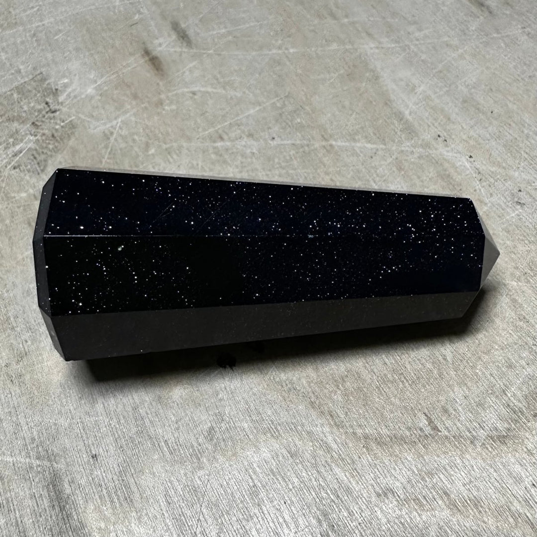 QTY 1 - Blue Goldstone Thick Point / 2.5" AVG