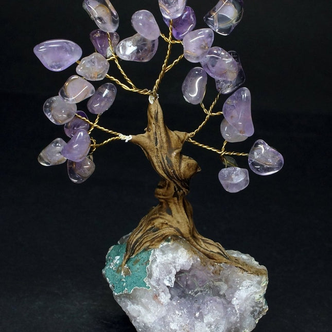 QTY 1 - Brazilian Amethyst Tree w/ Crystal Base / 3"-5" SM. - Crystal River Gems