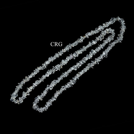 QTY 1 - Crystal Quartz / 32" 'Endless' Chip Necklace - Crystal River Gems
