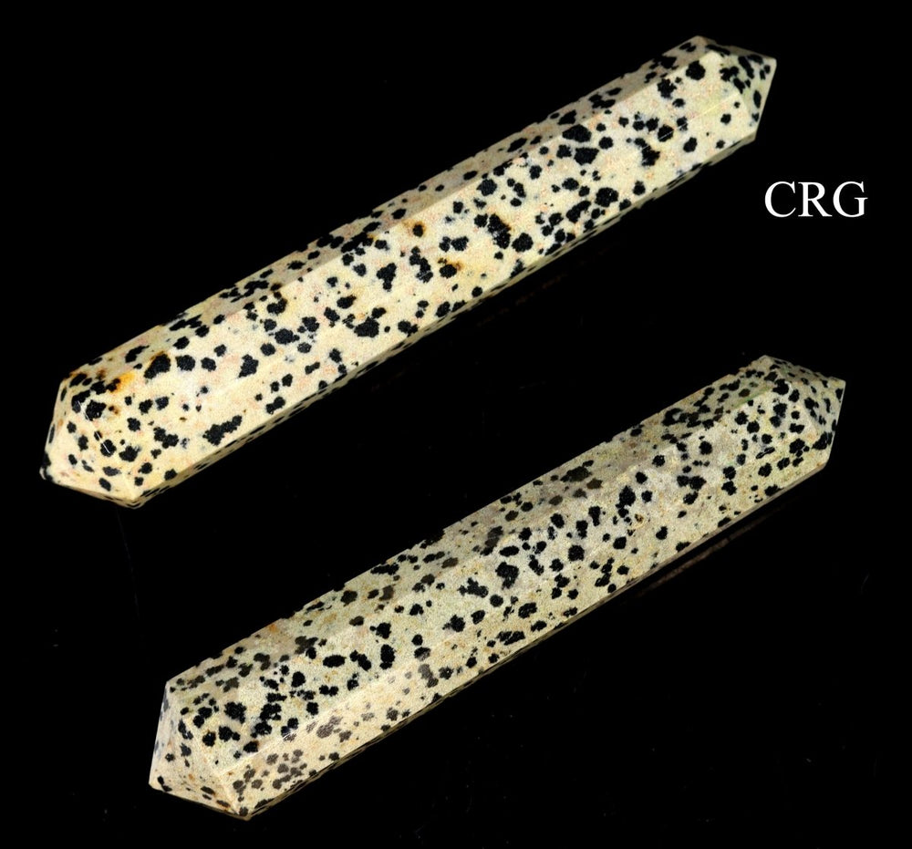 Dalmatian Jasper Double Pointed Wand - 3" - 5" - Qty 1Crystal River Gems