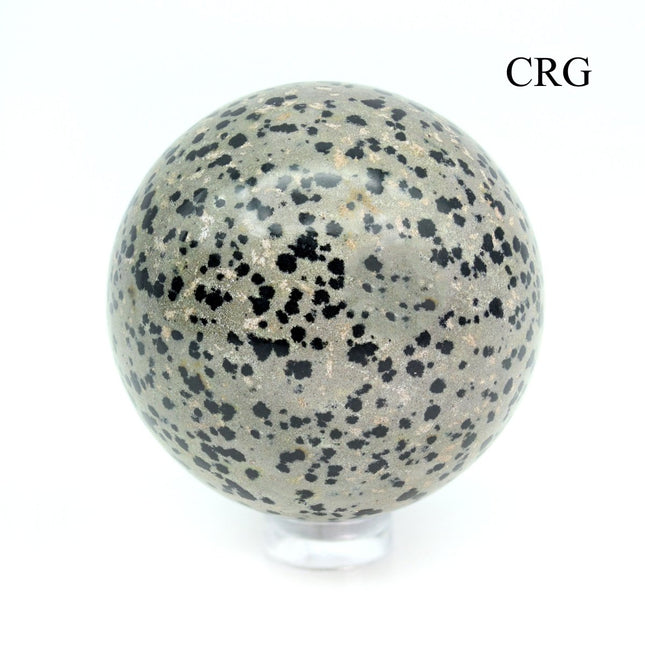 QTY 1 - Dalmatian Jasper Gemstone Sphere / 40-50mm AVG - Crystal River Gems
