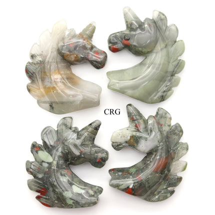 QTY 1 - Dragon's Blood Jasper Gemstone Unicorn / 2" AVG - Crystal River Gems