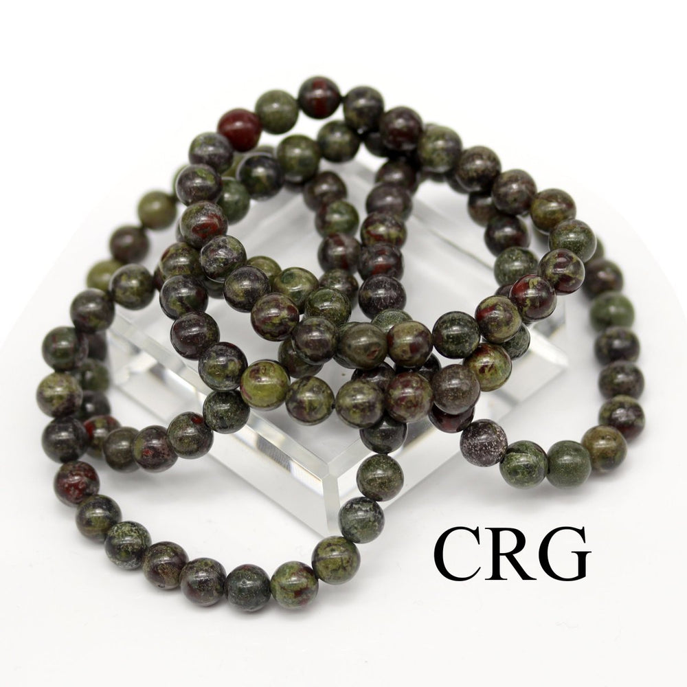 QTY 1 - Dragon's Blood Jasper Stretch Bracelet / 8mm AVGCrystal River Gems