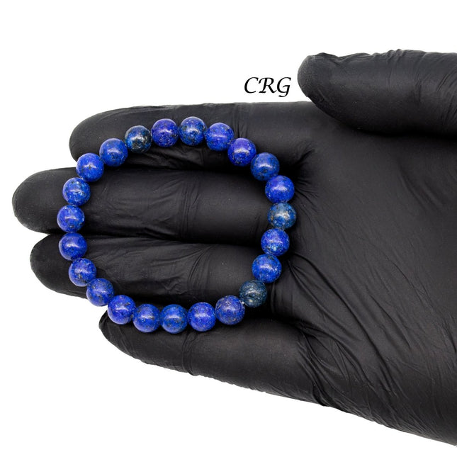 QTY 1 - Dumortierite Tumbled Bead Stretch Bracelet / 8mm AVG - Crystal River Gems