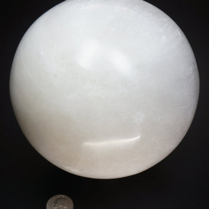 QTY 1 -- Extra Large Selenite Sphere / 5.5"-6" dia. AVG - Crystal River Gems