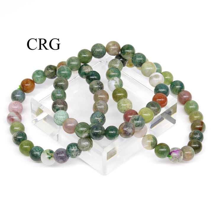 QTY 1 - Fancy Jasper Tumbled Bead Stretch Bracelet / 8mm AVGCrystal River Gems