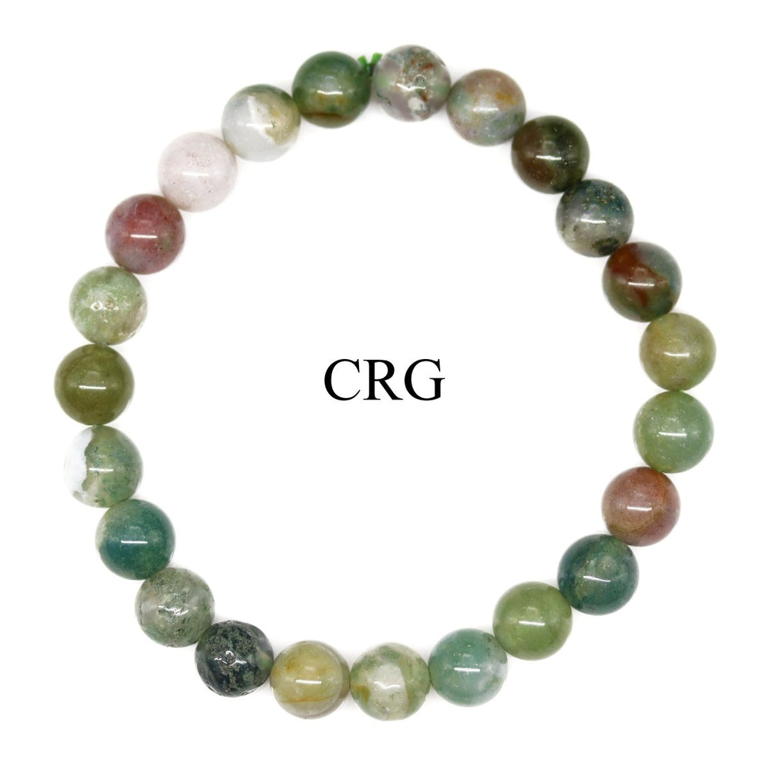 QTY 1 - Fancy Jasper Tumbled Bead Stretch Bracelet / 8mm AVGCrystal River Gems