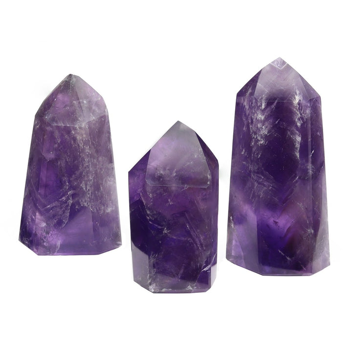 QTY 1 - Fully Polished Extra Quality Amethyst Tower (100 - 199 GRAMS) avg