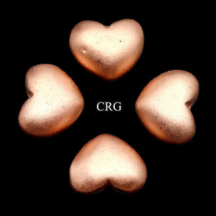QTY 1 - Genuine Copper Heart / 1" AVG - Crystal River Gems