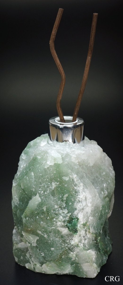 QTY 1 - Green & White Quartz Oil DiffuserCrystal River Gems