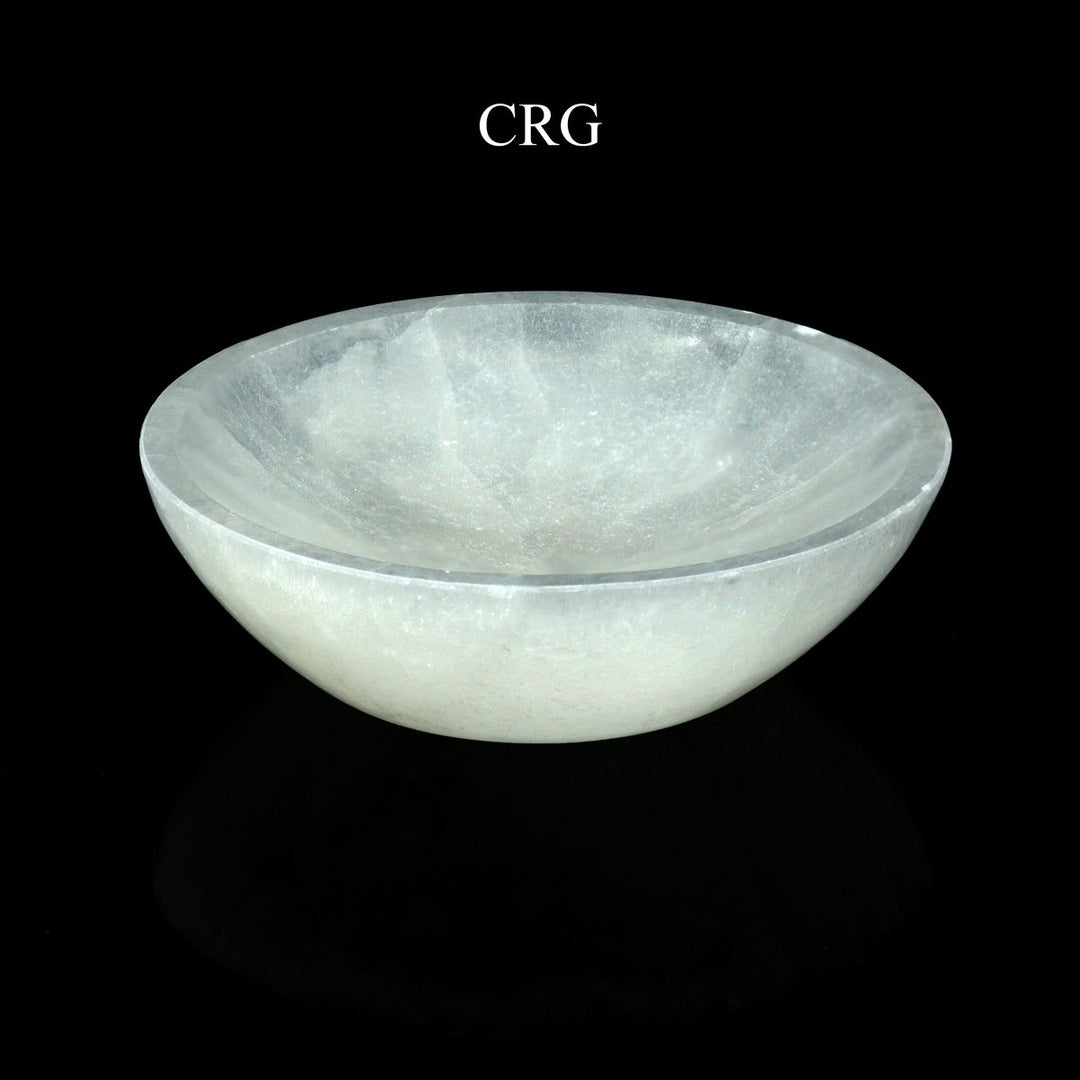QTY 1 - Hand-Carved Selenite Bowl / 14cm AVG