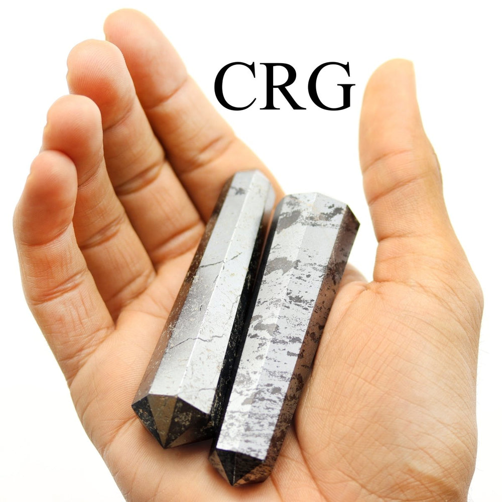 QTY 1 - Hematite Double Terminated Point / 3 - 5" AVGCrystal River Gems