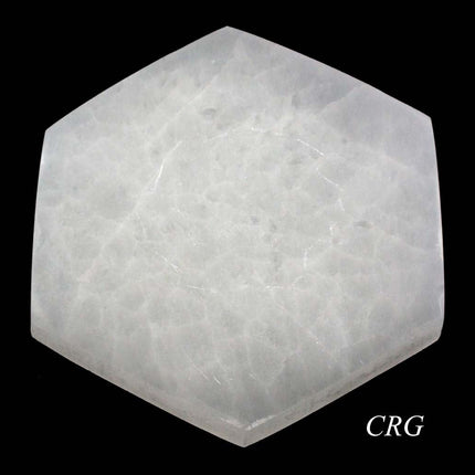 QTY 1 - Hexagon Selenite Slab-Plate / 14cm AVG - Crystal River Gems