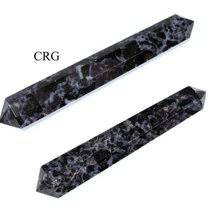 QTY 1 - Indigo Gabbro Double Pointed Wand / 3-5" AVG - Crystal River Gems