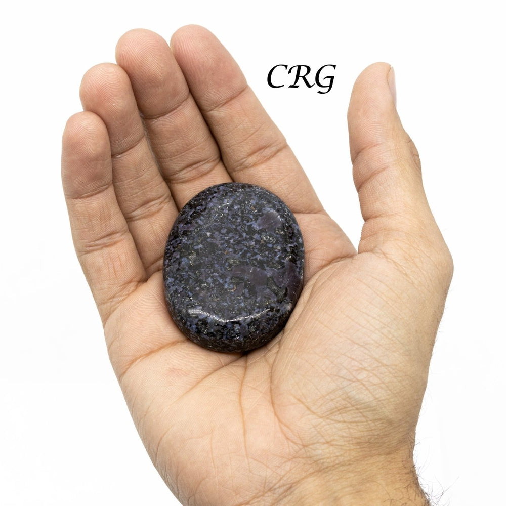 QTY 1 - Indigo Gabbro Palm Stone / 2" Avg