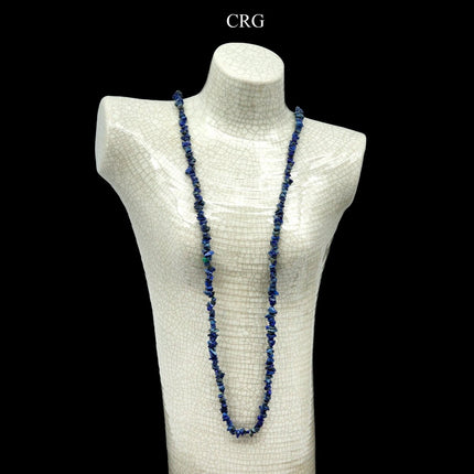 QTY 1 - Lapis Lazuli / 32" 'Endless' Chip Necklace - Crystal River Gems