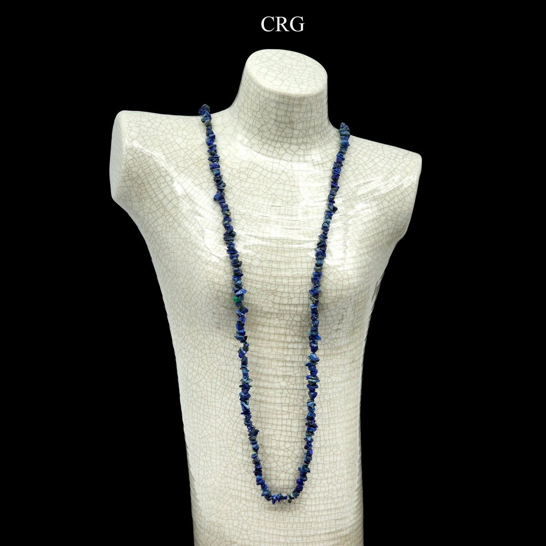 QTY 1 - Lapis Lazuli / 32" 'Endless' Chip Necklace
