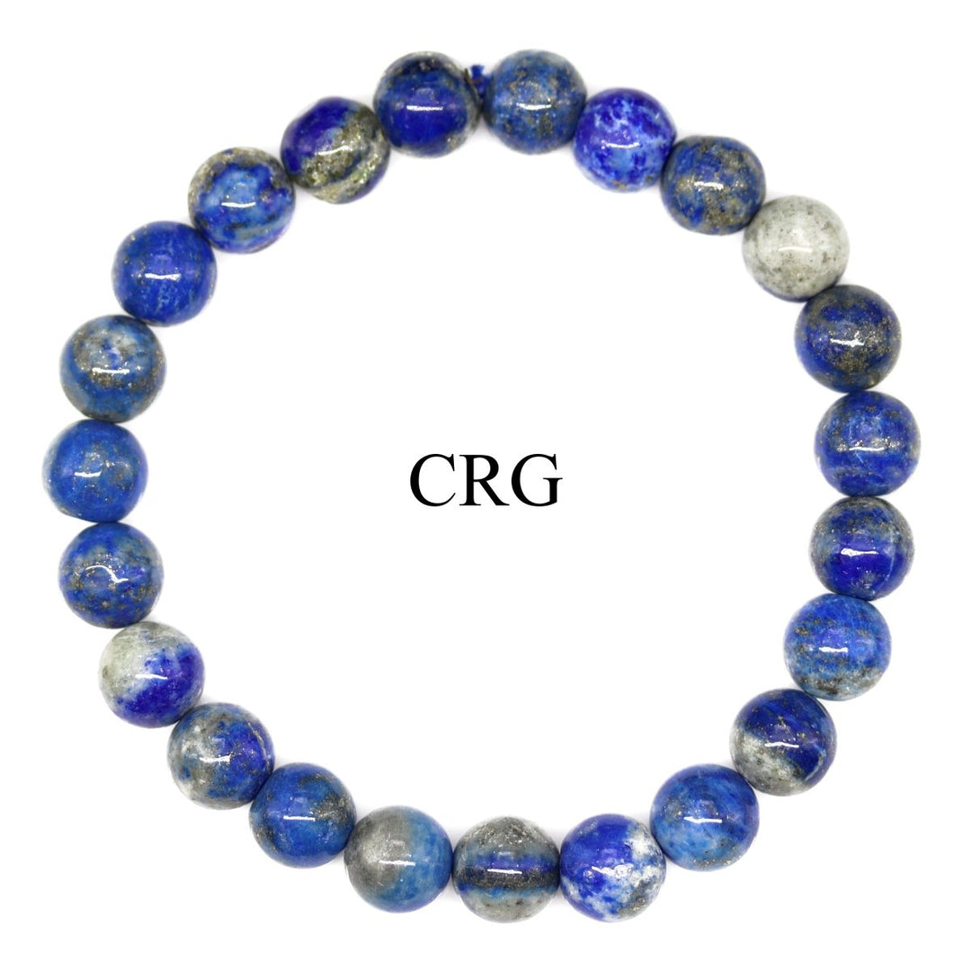 QTY 1 - Lapis Tumbled Bead Stretch Bracelet / 8mm AVGCrystal River Gems