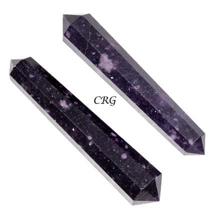 QTY 1 - Lepidolite Double Pointed Wand / 3-5" Avg - Crystal River Gems