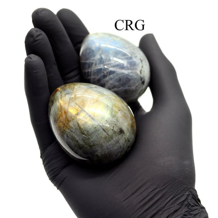 QTY 1 - Madagascar Labradorite Egg / 40-60 mm avg. - Crystal River Gems