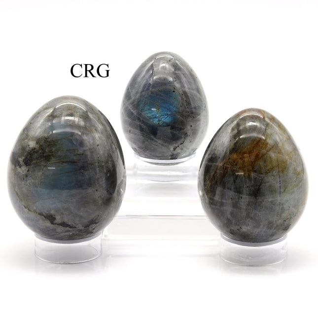 QTY 1 - Madagascar Labradorite Egg / 40-60 mm avg. - Crystal River Gems