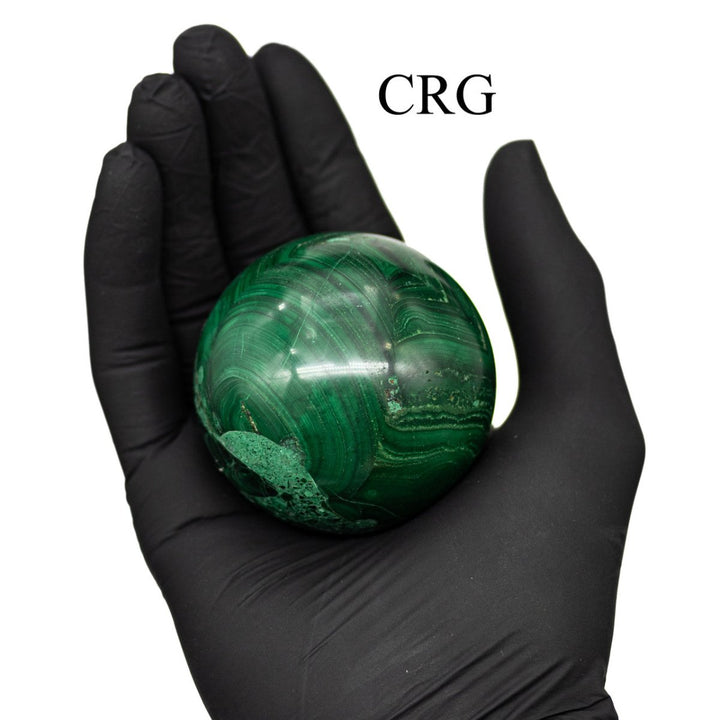 Malachite Sphere - 6 - 7 cm - Qty 1Crystal River Gems