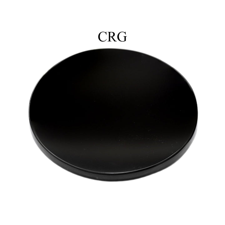 QTY 1 - Medium Black Obsidian Round Disc / 5" dia avg.
