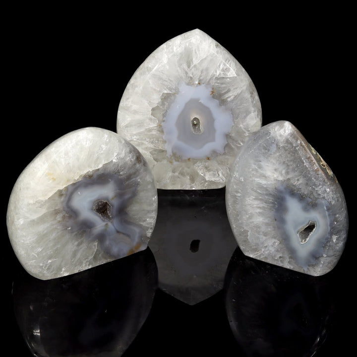 Natural Agate Flame W/ Cut Base - 3" - 4.5" - QTY 1Crystal River Gems