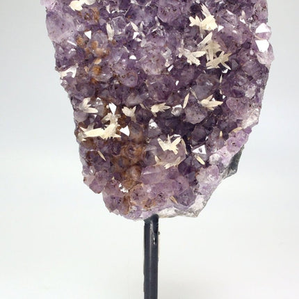 QTY 1 - Natural Rough Amethyst Druzy on Metal Stand / 7"-10" avg. - Crystal River Gems