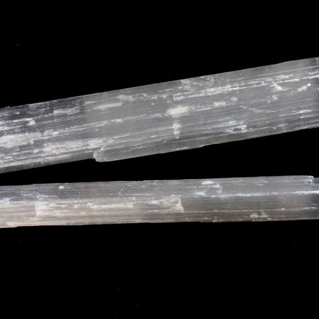 QTY 1 - Natural Rough Selenite Stick / 13-15" AVG - Crystal River Gems