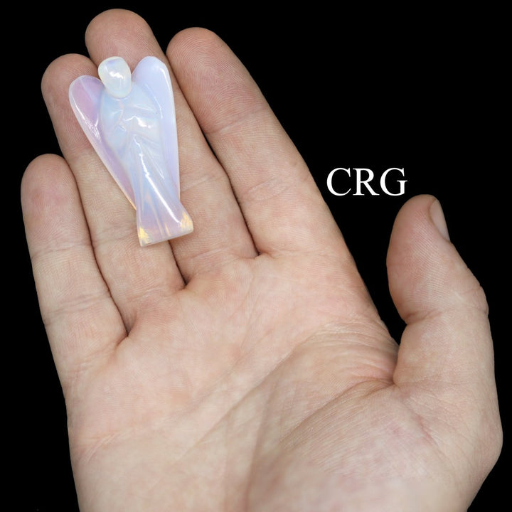 QTY 1 - Opalite Gemstone Pocket Angel / 2" AVGCrystal River Gems