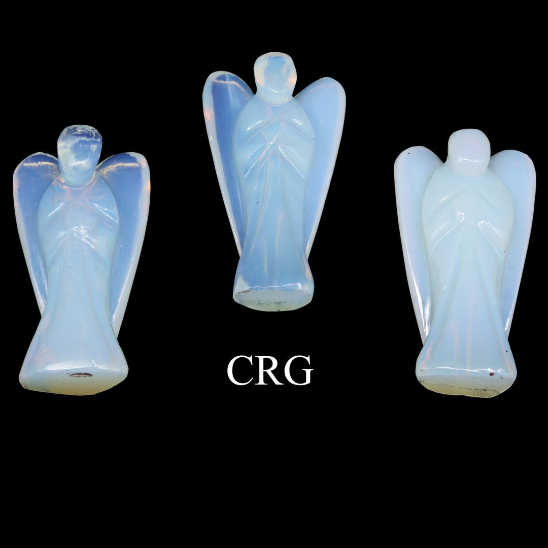 QTY 1 - Opalite Gemstone Pocket Angel / 2" AVGCrystal River Gems