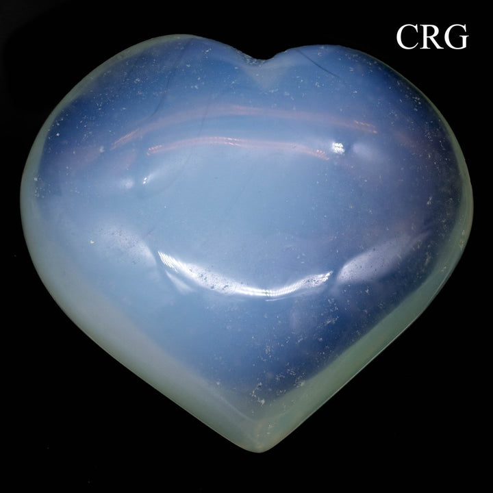 QTY 1 - Opalite Puffy Heart / 2 - 4" AVGCrystal River Gems