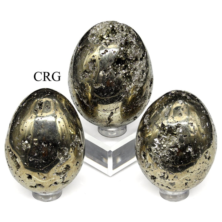 QTY 1 - Peru Iron Pyrite Egg / 45 - 50MMCrystal River Gems