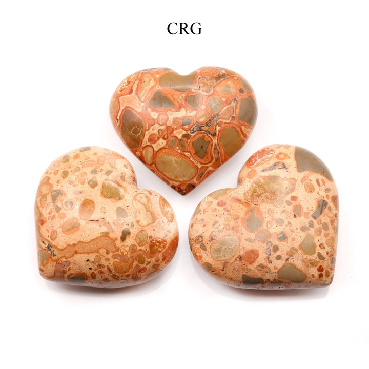 Leopardite Jasper Heart - 50-60 mm - QTY 1