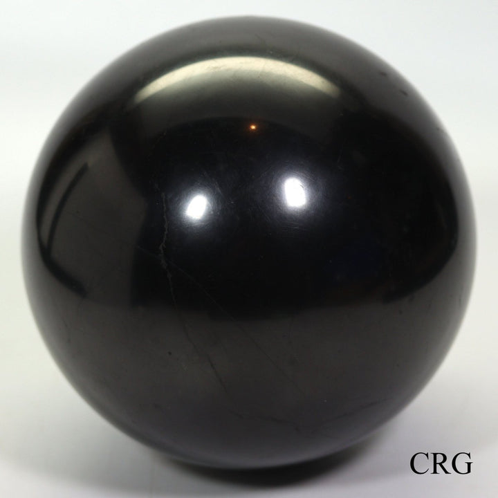 QTY 1 - Polished Russian Shungite Sphere / 14 - 15cm AVGCrystal River Gems