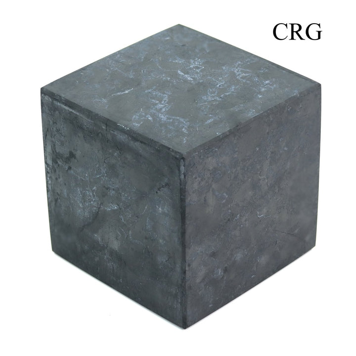 QTY 1 - Polished Shungite Cube / 10cm AVGCrystal River Gems