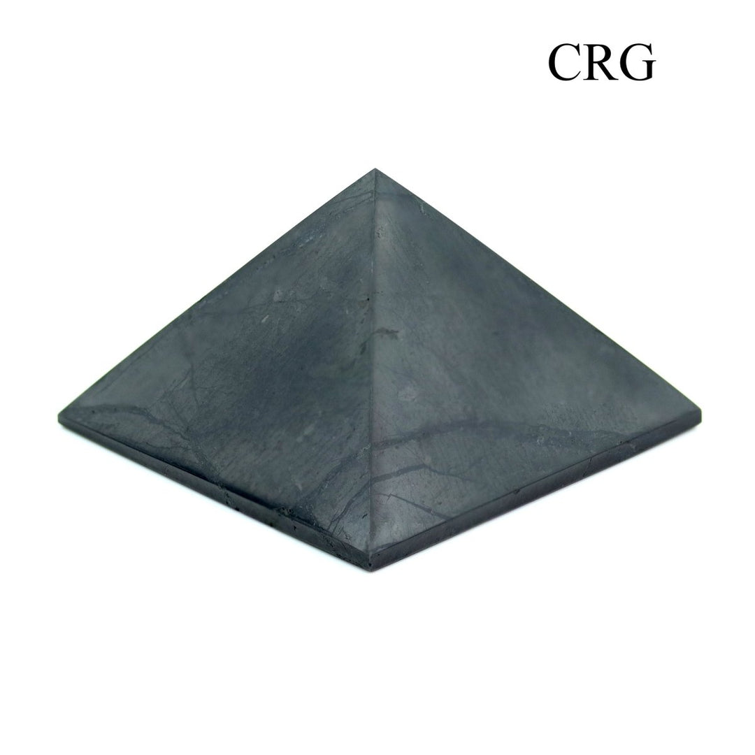 QTY 1 - Polished Shungite Pyramid / 6cm AVG
