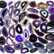 QTY 1 - Purple Agate Slice / 1.5"-2.5"/ #00